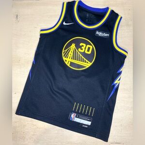 Nike Black and Yellow Kids Basketball Jersey